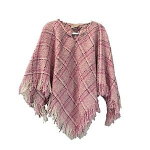 Boyne Valley Weavers wool blend shawl cape poncho Made in Ireland Boho cottage